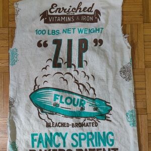 Vintage Zepplin Flour Sack Top, Cotton 60s shirt